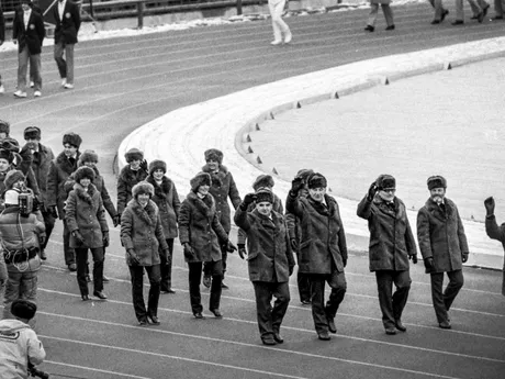 Československá výprava na zimných olympijských hrách 1984 v Sarajeve. 
