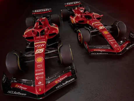 Monopost Ferrari s názvom SF-24 na sezónu F1 2024.