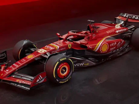 Monopost Ferrari s názvom SF-24 na sezónu F1 2024.