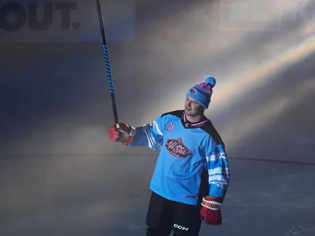 Milan Bartovič počas hokejovej exhibície All Star Legendy 2024 Tím východ - Tím západ v Steel Aréne v Košiciach.