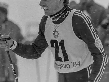 Združenár Ján Klimko na zimných olympijských hrách 1984 v Sarajeve. 