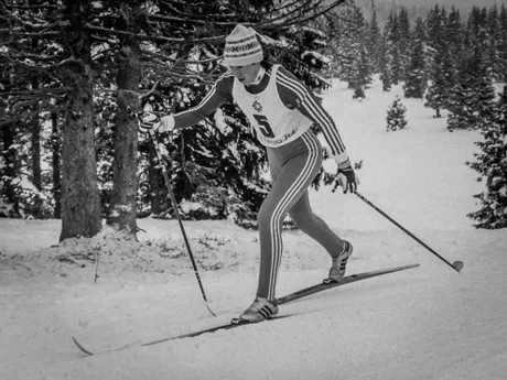 Anka Pasiarová na zimných olympijských hrách 1984 v Sarajeve. 