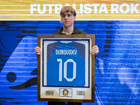 Na snímke Leo Sauer, ktorý získal Cenu Petra Dubosvkého pre najlepšieho futbalistu Slovenska do 21 rokov.