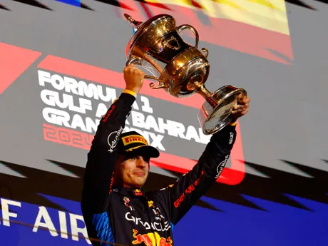 Víťaz Veľkej ceny Bahrajnu Max Verstappen z Red Bull Racing.