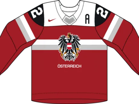 Rakúsko na MS v hokeji 2024 - dresy vonku.