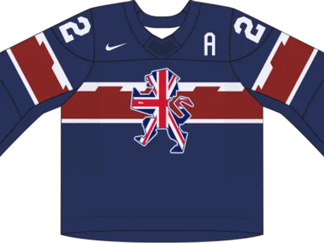 Veľká Británia na MS v hokeji 2024 - dresy vonku.