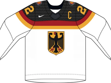 Nemecko na MS v hokeji 2024 - dresy doma.