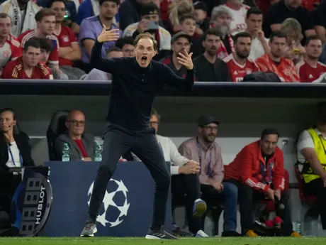 Thomas Tuchel v zápase semifinále Ligy majstrov Bayern Mníchov - Real Madrid