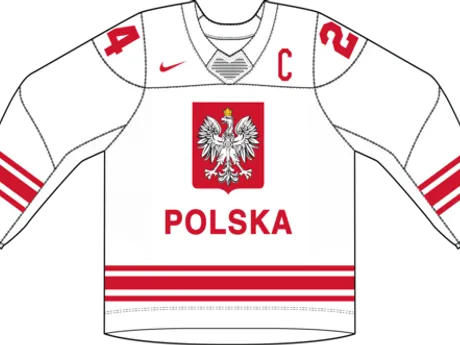 Poľsko na MS v hokeji 2024 - dresy doma.