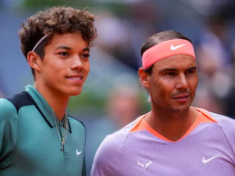Darwin Blanch a Rafael Nadal v 1. kole turnaja v Madride. 