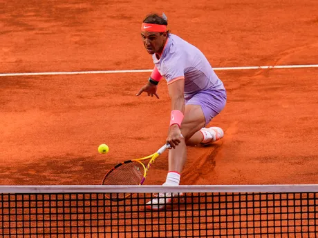 Rafael Nadal pri sieti v 1. kole turnaja v Madride. 
