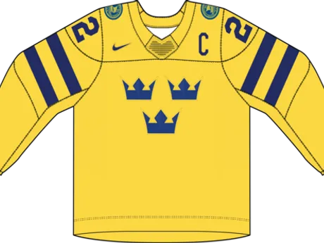 Švédsko na MS v hokeji 2024 - dresy doma.