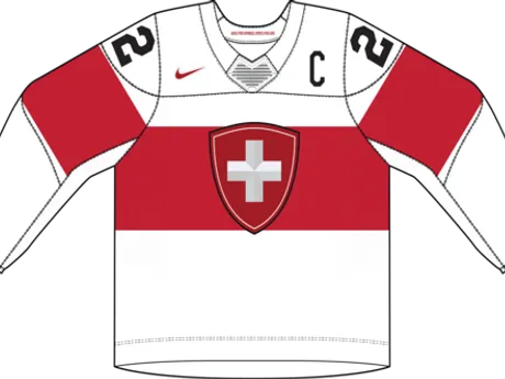 Švajčiarsko na MS v hokeji 2024 - dresy doma.