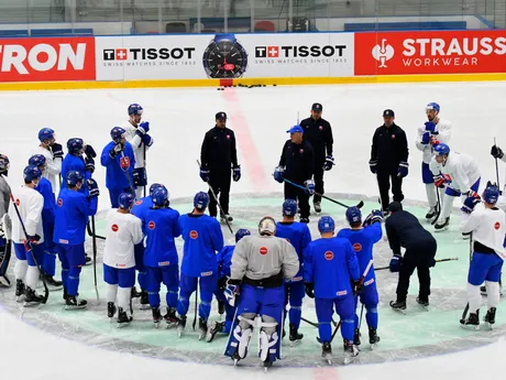 Piatkový tréning pred zápasom Slovensko - Francúzsko v skupine B na MS v hokeji 2024.