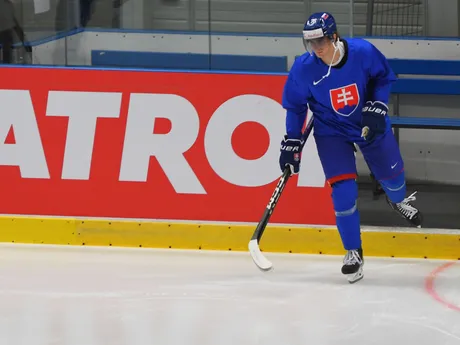Martin Pospíšil počas sobotňajšieho tréningu na MS v hokeji 2024. 