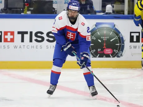 Slovenský hokejový reprezentant do 18 rokov Adam Beluško.