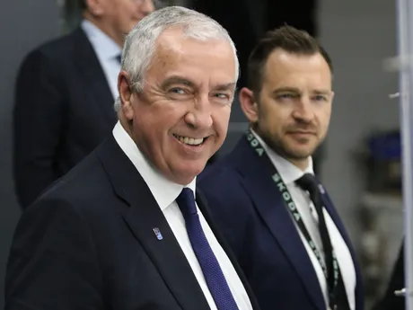 Prezident IIHF Luc Tardif.