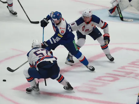Tomáš Tatar v prípravnom zápase Slovensko - USA v generálke na MS v hokeji 2024.
