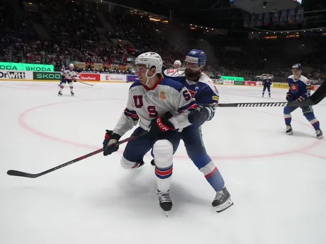 Tomáš Tatar v prípravnom zápase Slovensko - USA v generálke na MS v hokeji 2024.