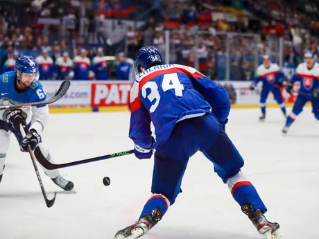 Peter Cehlárik v zápase Slovensko - Kazachstan na MS v hokeji 2024.