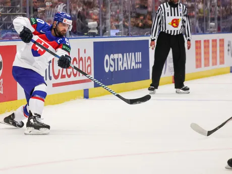 Tomáš Tatar v zápase Slovensko - Poľsko v skupine B na MS v hokeji 2024.