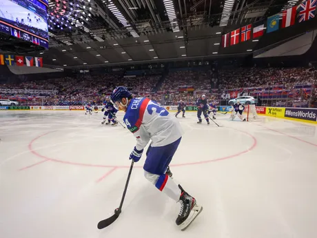 Peter Cehlárik v zápase Slovensko - Francúzsko v skupine B na MS v hokeji 2024.