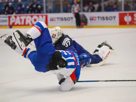 Tomáš Tatar v zápase Slovensko - Francúzsko v skupine B na MS v hokeji 2024.
