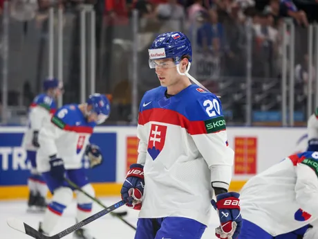 Juraj Slafkovský pred zápasom Slovensko - Kanada vo štvrťfinále MS v hokeji 2024.