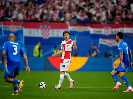 Luka Modrič v zápase Chorvátsko - Taliansko na EURO 2024