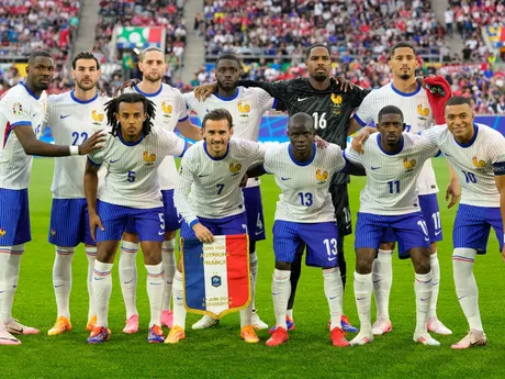 Tím Francúzska v zápase Rakúsko - Francúzsko na EURO 2024.