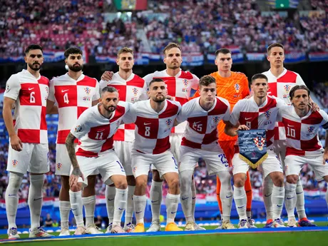 Tím Chorvátska v zápase s Talianskom na EURO 2024