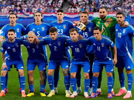 Tím Talianska v zápase s Chorvátskom na EURO 2024