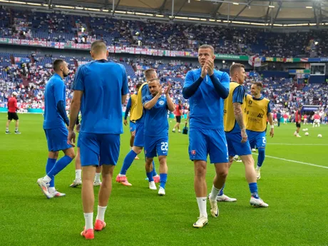 Futbalisti Slovenska pred zápasom Slovensko - Anglicko v osemfinále EURO 2024.