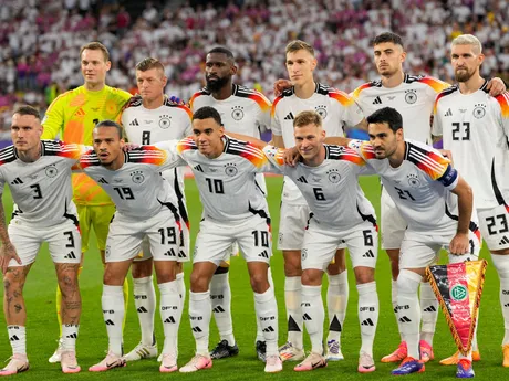 Futbalisti Nemecka v zápase Nemecko - Dánsko na EURO 2024. 