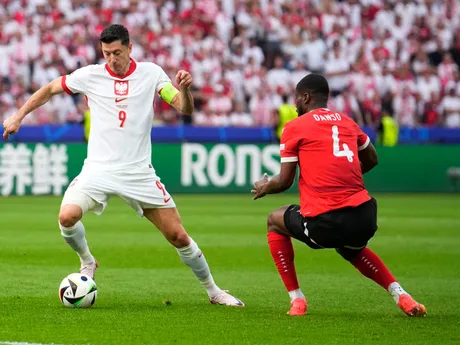 Robert Lewandowski v zápase Poľsko - Rakúsko na EURO 2024