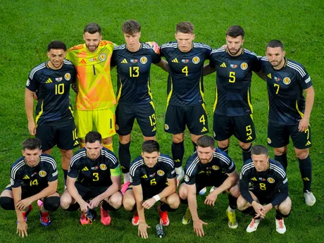 Škótsko počas zápasu Škótsko - Švajčiarsko na EURO 2024.