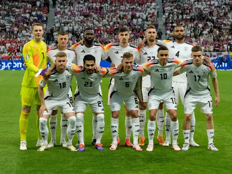 Futbalisti Nemecka v zápase Švajčiarsko - Nemecko na EURO 2024. 