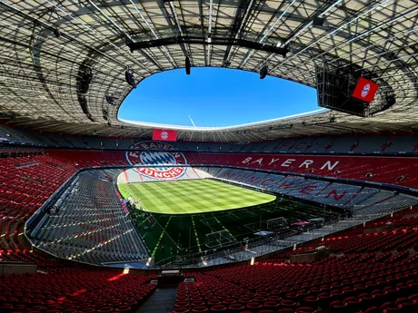 Allianz Arena v Mníchove. 