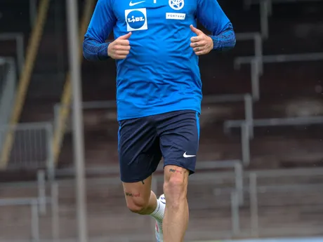 Ondrej Duda počas prvého tréningu Slovenska na EURO 2024 v Nemecku.