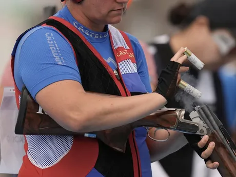 Slovenská strelkyňa Zuzana Rehák Štefečeková na OH v Paríži 2024.