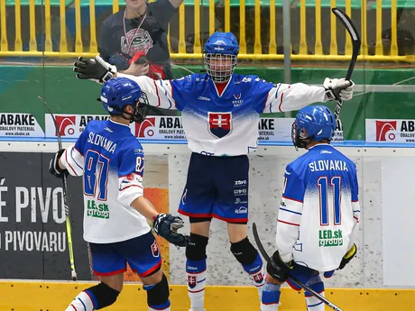 Momentky zo zápasu Slovensko - Kanada (finále MS v hokejbale do 16 rokov)