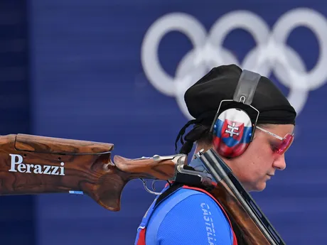 Slovenská strelkyňa Zuzana Rehák Štefečeková počas OH v Paríži 2024.