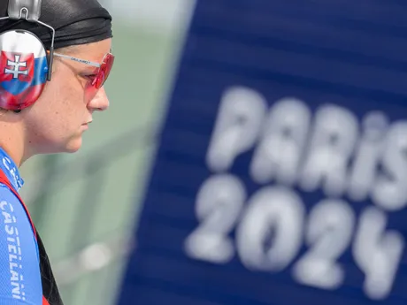 Slovenská strelkyňa Zuzana Rehák Štefečeková počas OH v Paríži 2024. 