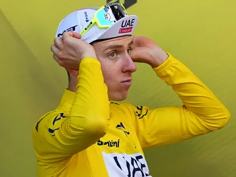 Tadej Pogačar v žltom drese po 6. etape Tour de France 2024.