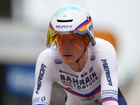 Na snímke je slovinský cyklista Matej Mohorič počas Tour de France 2024.