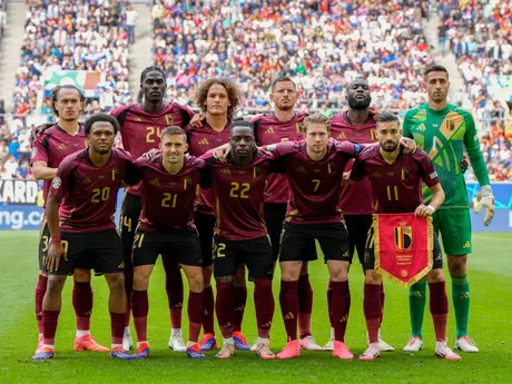 Futbalisti Belgicka v osemfinálovom zápase Francúzsko - Belgicko na EURO 2024 v Nemecku.