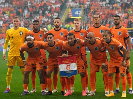 Holandskí reprezentanti pred zápasom Holandsko - Anglicko v semifinále EURO 2024.