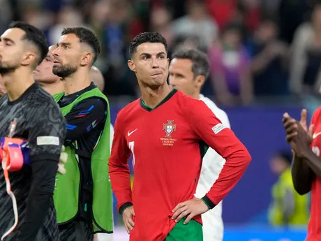 Cristiano Ronaldo po prehre Portugalska s Francúzskom na  EURO 2024.