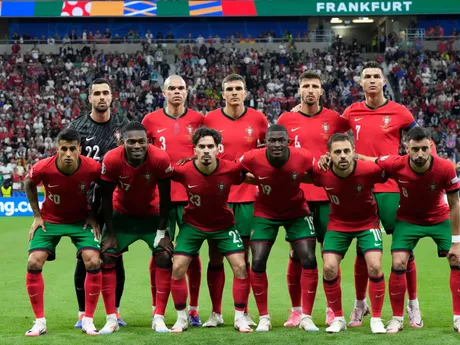 Futbalisti Portugalska v osemfinálovom zápase Portugalsko - Slovinsko na EURO 2024 v Nemecku.