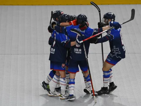Slovenskí reprezentanti do 18 rokov na MS juniorov v hokejbale 2024 v Žiline.
